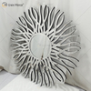 Factory Supply Silver WXM-1655 Geometric Shape Decorative Wall Glass Mirror