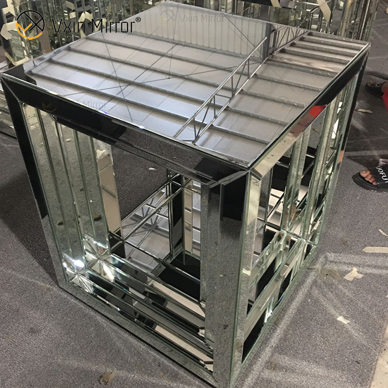 Custom Modern Mirrored Bedside Table Sofas Corner Table for Home Furniture WXF-848