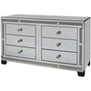 Cheap WXWF-691 Living Room Furniture Mirror Storage Cabinet with 6 Drawers Silver Crush Diamond Cabinet