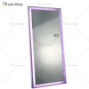Mosaic LED Leaning Rectangle Floor Mirror Crystal Surround Full Body Mirror Dressing Mirror for Bedroom Living Room