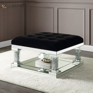 Modern WXF-601 Mirrored Coffee Table Sparkly Side Table for Living Room Set with Sofa for Set
