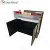 LED Glass Decor WXF-2123 Silver Modern Crushed Mirored Cupboard Cabinet With Muti Drawers