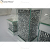 Vxin Mirror WXCH-078 Silver Floating Crystals Mirrored Candelabra Candle Holder
