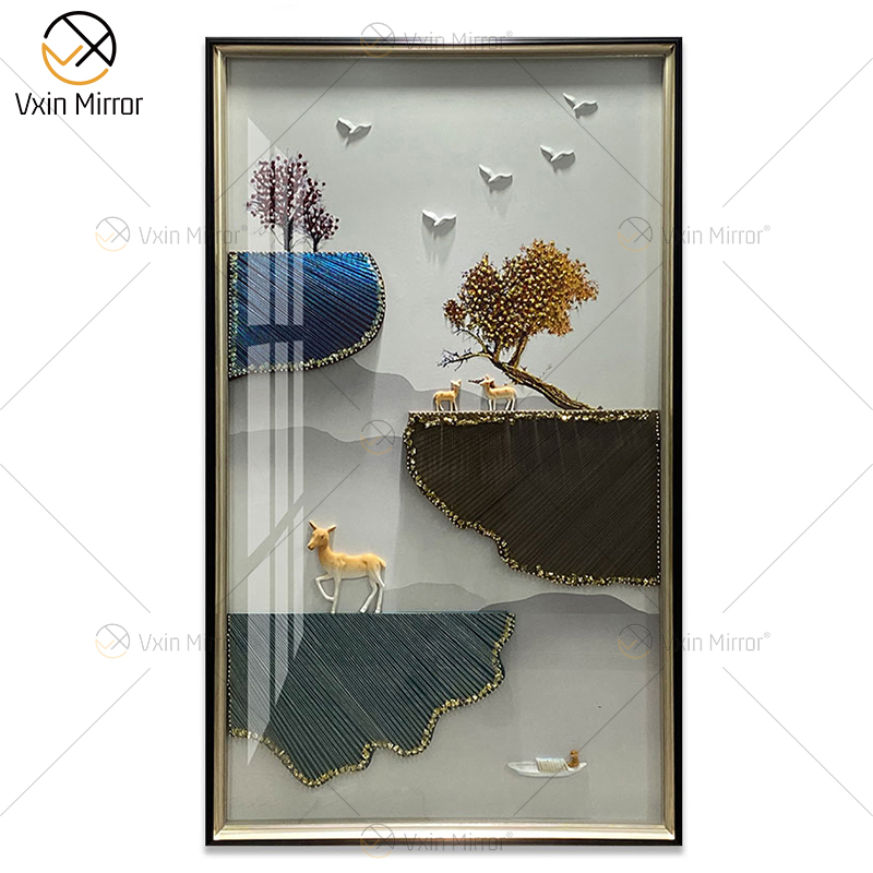 Modern Minimalism 3d Abstract Wall Art Decor Luxury Round Canvas Posters Wall Art Living Rooom