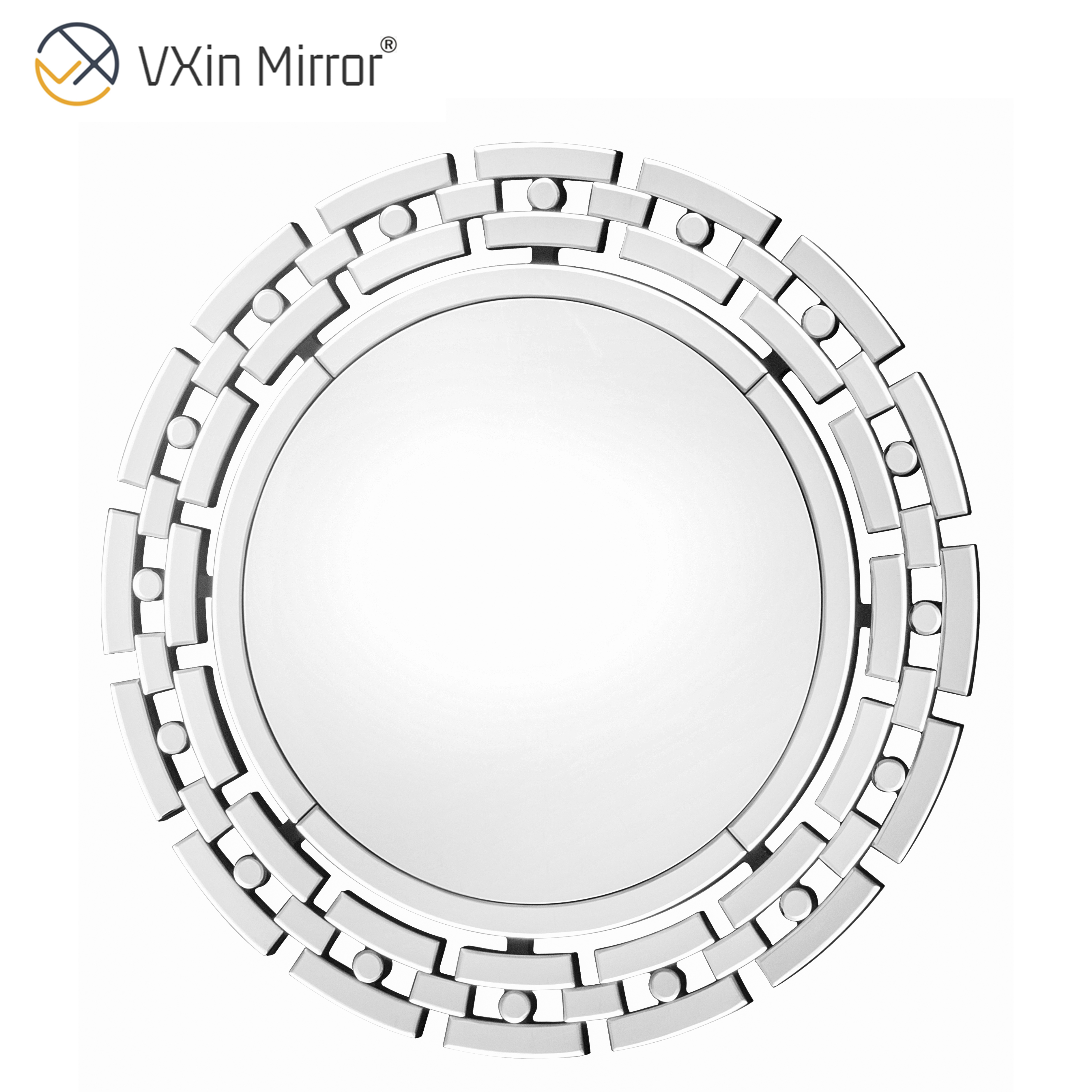 VXin Mirror WXM-1124 Moden Silver Glass Wall Mirror Home Decor for Living Room Bedroom