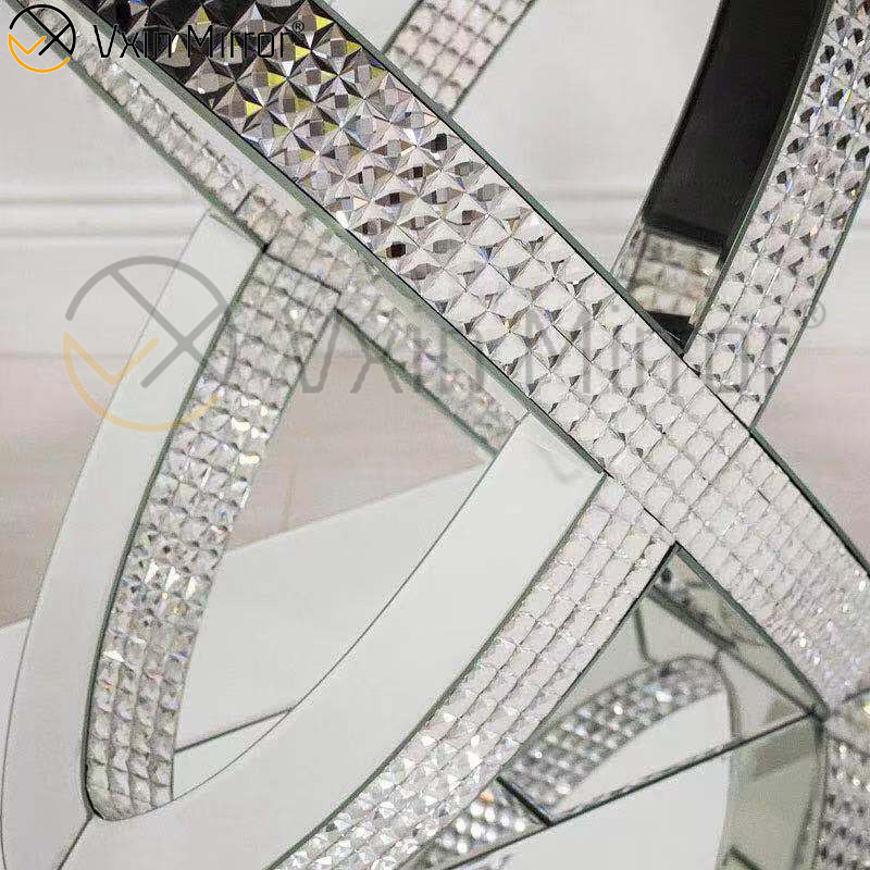 Modern End Table Mirror Furniture Side Table Hotel Hallway Mirrored Console Table for Living Room Furniture WXF-295