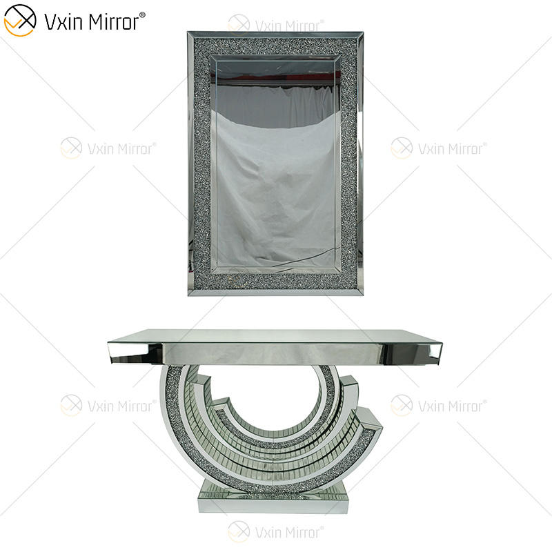 entryway mirror and table set