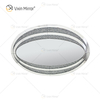 Factory Direct Oval WXM-1765 Elegant Wall Decoration Silver Diamond Mirror