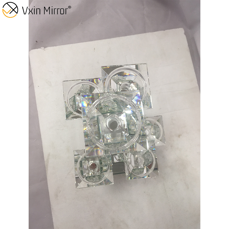 Professional Factory Vxin WXCH-22 Acrylic Diamonds Glass Candle Holder 6 Candle Cup