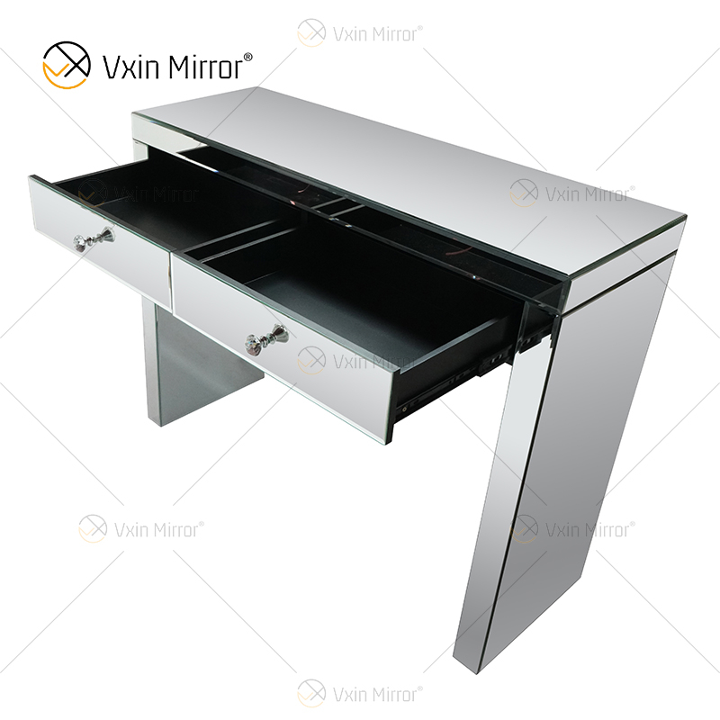 Art Deco WXF-022 Dressing Mirrored Corner Chest With 2 Drawers