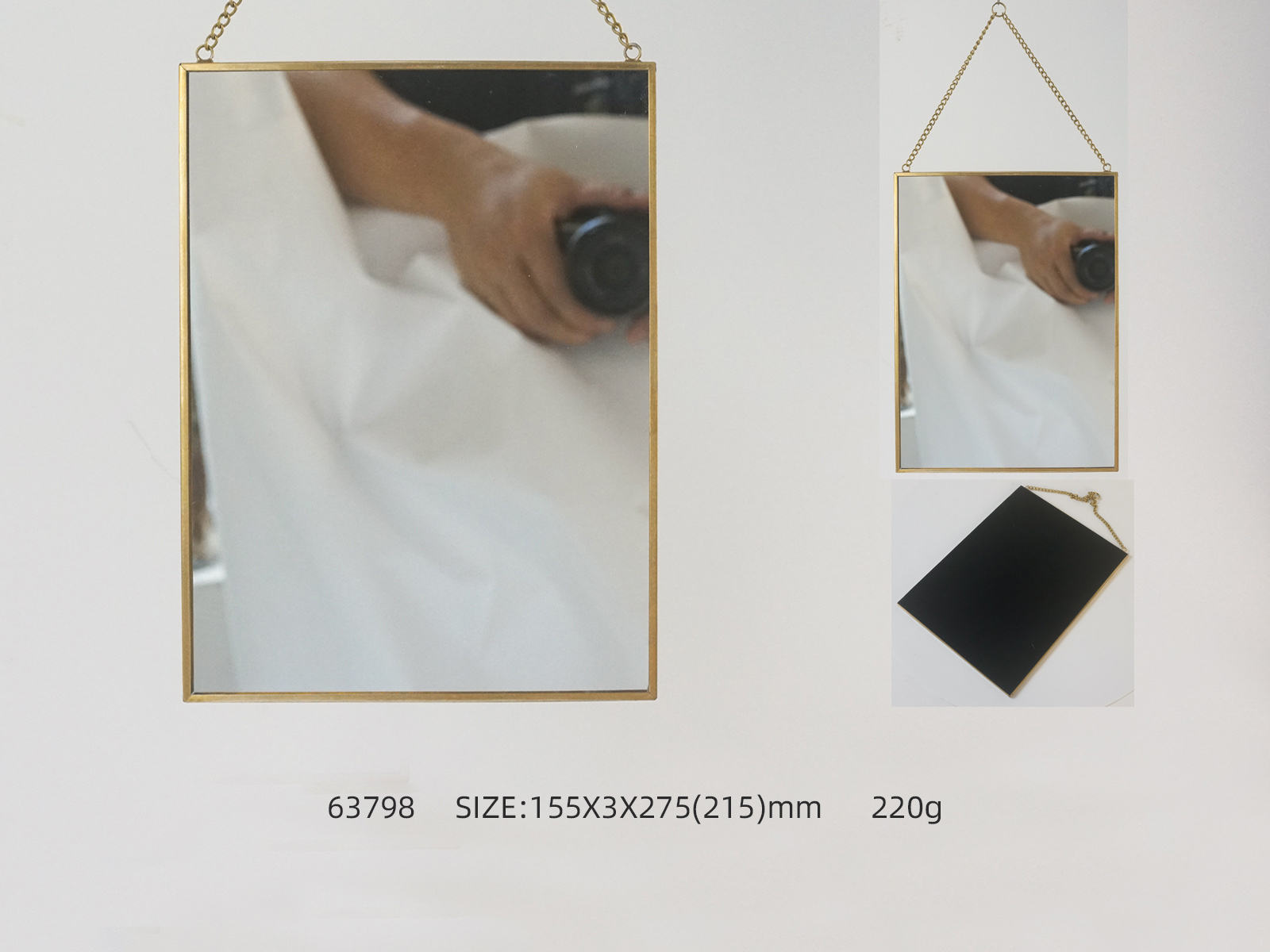 black rounded rectangle mirror