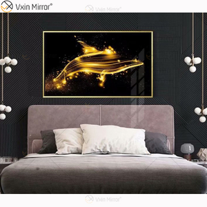 Crystal Porcelain Painting Resin Covered MDF Frame Furniture Decorative Mirror Wall Art