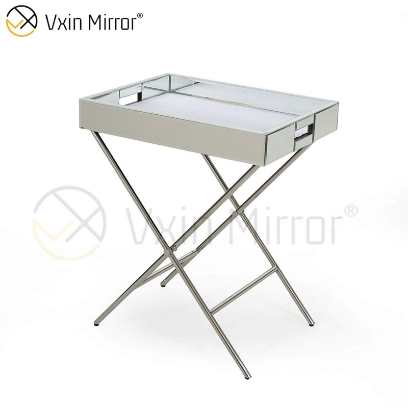 Vxin Mirror WXT-039 Modern Decoration Silver Stainless Steel Mirrored Tray