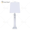 Factory Supply WXTL-144 Modern Silver Crystal Table Mirror Lamp with Lampshade For Bedroom