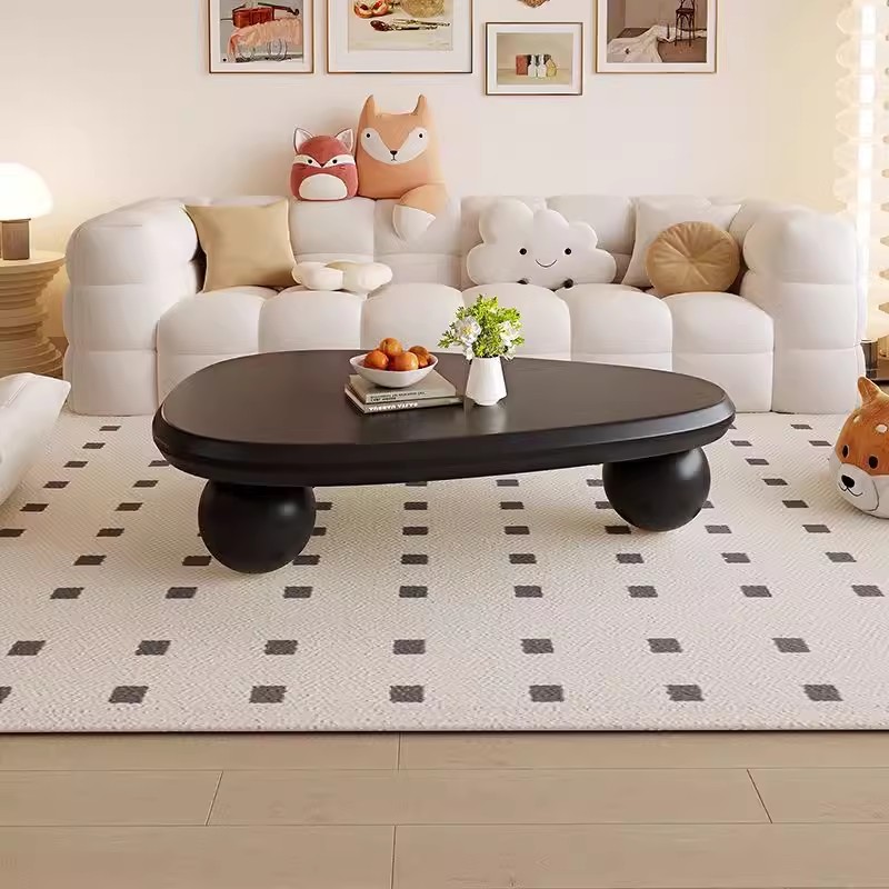 Modern minimalist cream coffee table