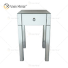Vanity Modern WXF-046 Silver Furniture Crystal Nightstand With 1 Drawers Mirrored Bedside Table