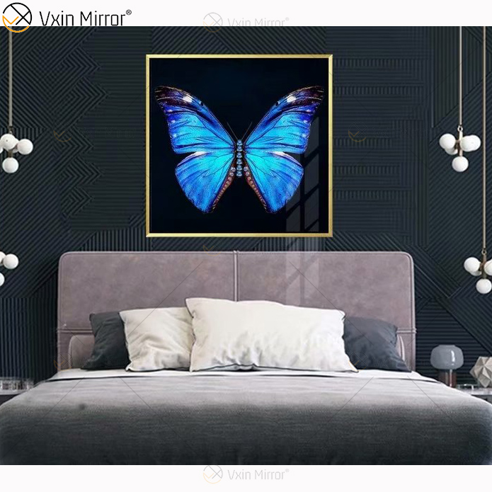 Wholesale Morden Colorful Wall Art Glass Crystal Porcelain Painting