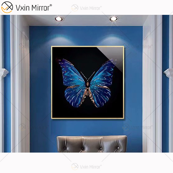 Wholesale Morden Colorful Wall Art Glass Crystal Porcelain Painting