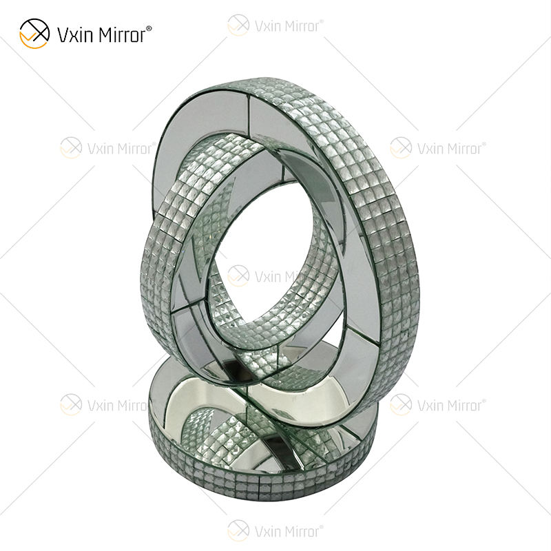 mirrored glass side table