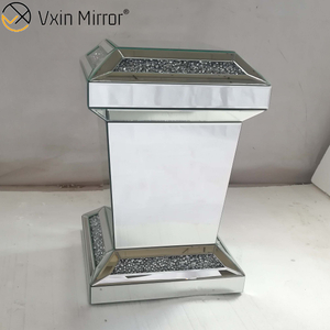 Wholesale WXF-725 Clear Glass Hotel Living Room Decor Crystal Mirror Side Table