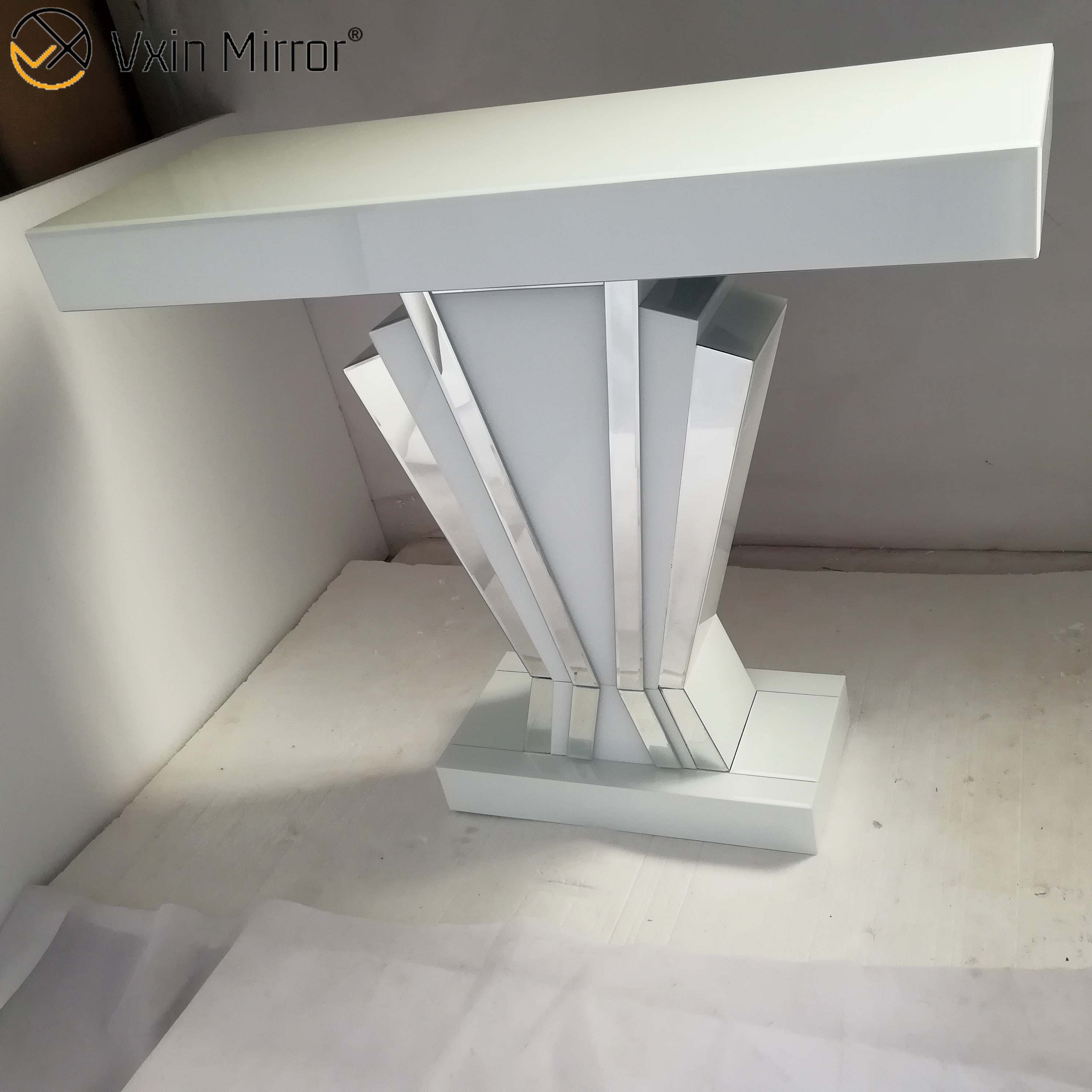A Sale Home Decor WXF-1218 Mirrored Console Table White Frame Most Popular European Style Long Narrow Wall Console Table