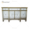 WXF-027-1 Luxury Glass Houseware Mirored Cupboard Cabinet With Muti Drawers