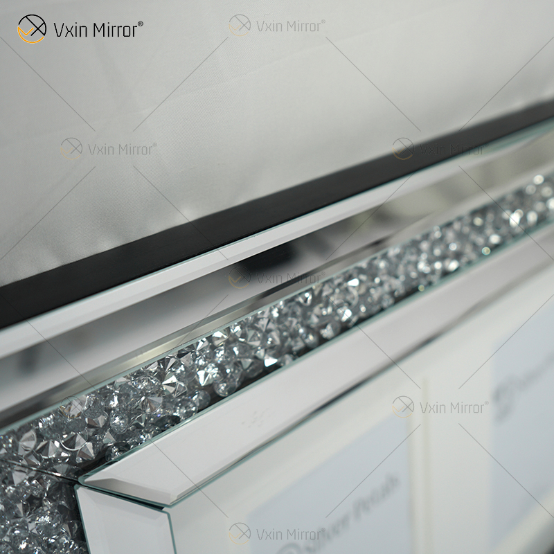 Factory Supply Silver Handmade Hallway Mirror Photo Frame Mirror Wall Art Home Decor for Living Room Sofa Furniture WXPP-16
