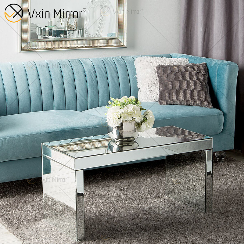 Modern WXF-169 Mirrored Coffee Sparkly Side Table for Living Room Set with Sofa