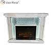 Tunnel Infinity Lights WXWF-1097A Luxury Crystal Mirror Fireplace with LED Light Electric Mirrored Fireplace For Living Room