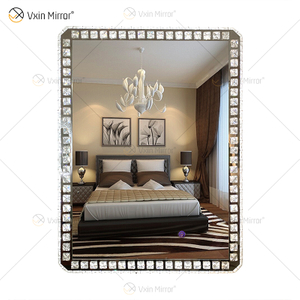 WXDL-119 3 Color Front Light Waterproof Power Switch Silver White Aluminum Crystal Frame 4mm Environmental Protection Mirror
