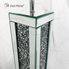 WXFL-032 Living Room Silver Crystal Floor Standing Lamp with Lampshade for Hotel Mirror Lamp