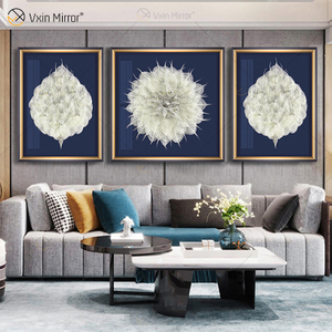 The Newest Vxin WXPA-028 Real Leaves Paint for Home Decor Wall Art Hanging Picture for Living Room Set for Sale