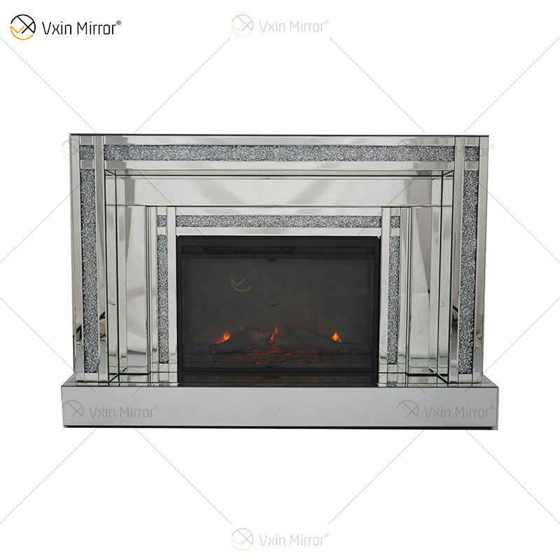 glass fireplace surround