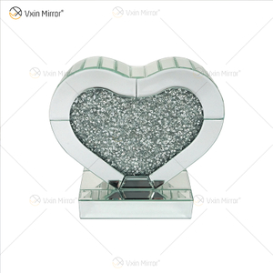 Home Decor Factory Supply Vxin End Table WXF-155 Silver Crushed Diamond Mirror Side Table