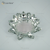 Factory Supply Vxin Mirror Flower VX-07 Silver Candlestick Lotus Crystal Candle Holder