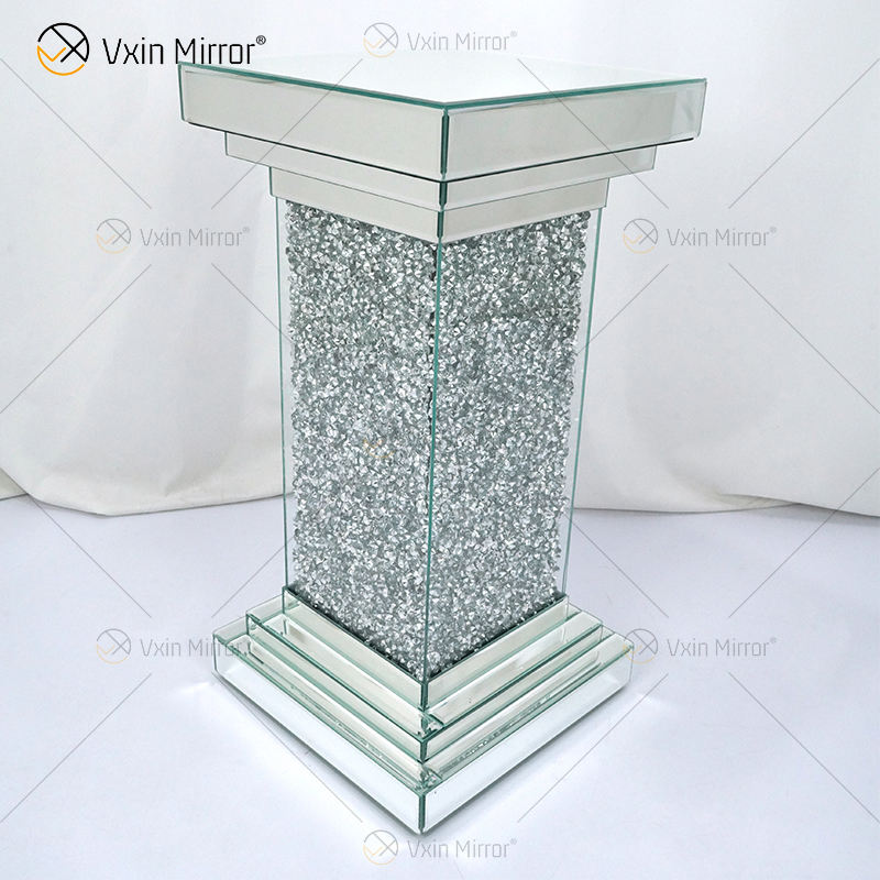 glass mirrored table