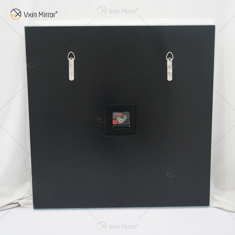 Hot Sale Mirrored Clock WXMC-078 Crushed Diamond Silver Wall Decor Elegant Square Clock
