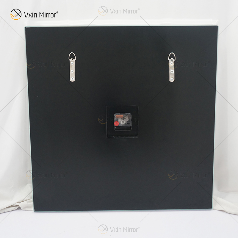 Hot Sale Mirrored Clock WXMC-078 Crushed Diamond Silver Wall Decor Elegant Square Clock