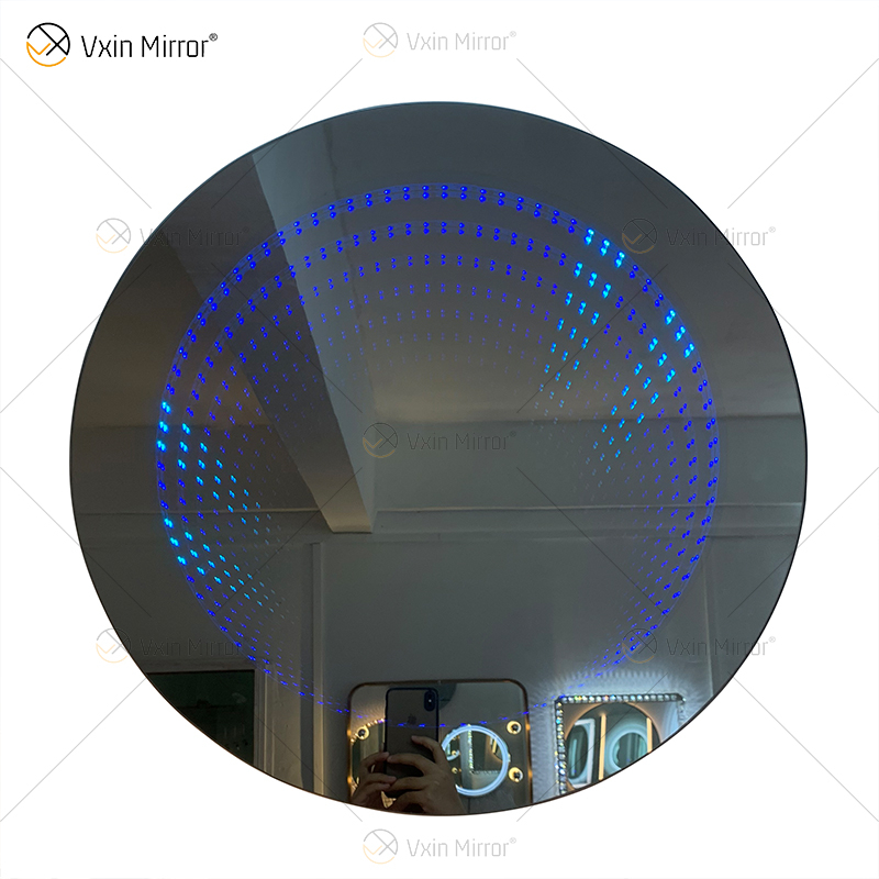 WXDL-114 LED Remote Control 6-color Waterproof Power Supply RGB Wall-mounted Frameless Light Tunnel Mirror