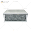 Vxin Factory Supply WXF-153 Silver Wall Decor Silver Crushed Diamond Mirror Rectangle Wall Shelf