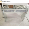 Mirrored Console Table VXin WXWF-710 Two Drawer Crushed Diamond Beval Silver Side Table