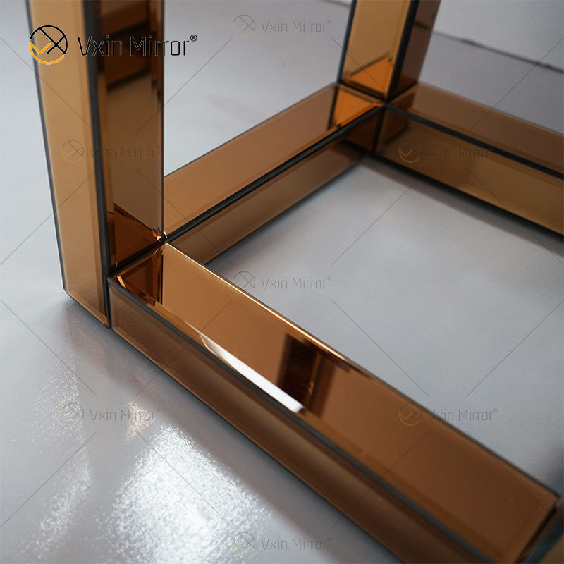 gold mirrored end tables