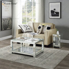 Vxin Sparkling Crushed Diamond Mirrored Coffee Table Silver Covered with Diamonds for Living Room