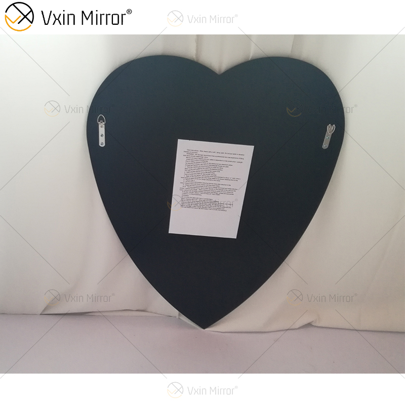 3D Heart-Shaped Wall Hanging Mirrors Frameless Modern Beveled Edge Design Bathroom Bedroom Mirror Vanity Makeup Mirror WXM-2090