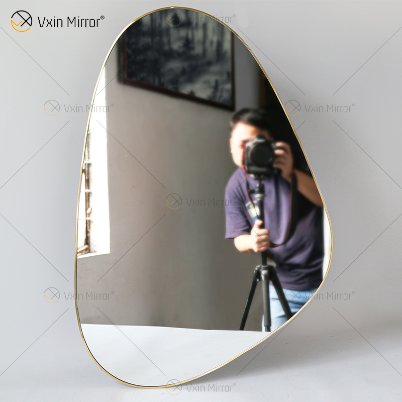 Golden Vxin Unique Wall Decor Gold Metal Frame Decorative Mirrors Luxury Simple And Stylish Wall Mirror