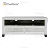 Vxin Mirror Furniture Silver TV Cabinet Stands with Crushed Diamond 2 Drawers
