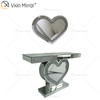 Vxin Mirror Factory Supply Silver Crystal Heart Design Console Table with Mirror Hallway for Living Room Furniture