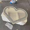 Vxin Mirror Factory Supply Silver Crystal Heart Design Console Table with Mirror Hallway for Living Room Furniture