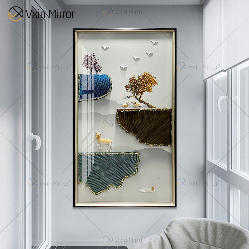 Modern Minimalism 3d Abstract Wall Art Decor Luxury Round Canvas Posters Wall Art Living Rooom