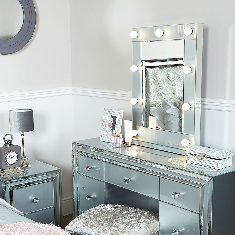 3 Colors Venetian Styles VXin WXDL-104 Hollywood Lighted Mirror Vanity Set with Led Light 7 Bulbs
